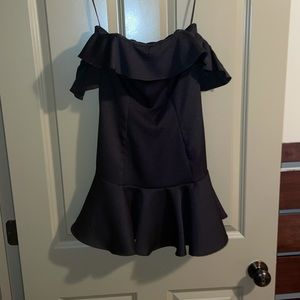 black off the shoulder dress